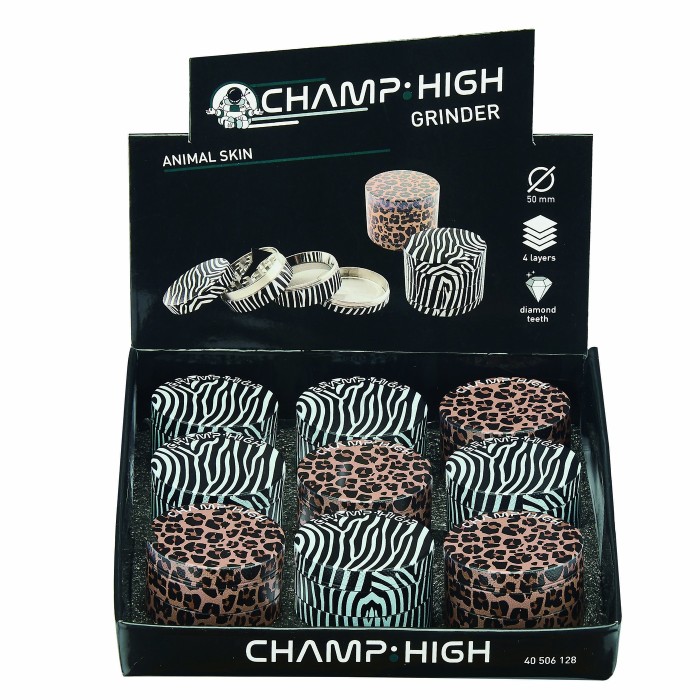 Champ High Metal Grinder Animal Skin 4 Parts 50mm
